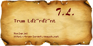 Trum Lóránt névjegykártya
