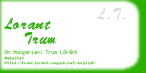 lorant trum business card