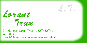 lorant trum business card